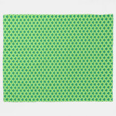 Art Deco-golfpatroon - jade-groen Fleece Deken (Voorkant (Horizontaal))
