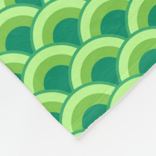 Art Deco-golfpatroon - jade-groen Fleece Deken