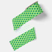 Art Deco-golfpatroon - jade-groen Grosgrain Lint (Achterkant)