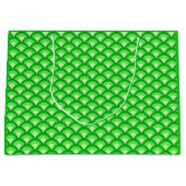 Art Deco-golfpatroon - jade-groen Large Cadeautasje (Voorkant)