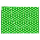 Art Deco-golfpatroon - jade-groen Large Cadeautasje (Achterkant)