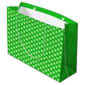 Art Deco-golfpatroon - jade-groen Large Cadeautasje (Achterkant Gekanteld)