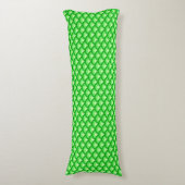 Art Deco-golfpatroon - jade-groen Lichaamskussen (Voorkant Verticaal)