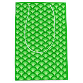 Art Deco-golfpatroon - jade-groen Medium Cadeauzakje (Voorkant)