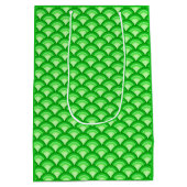 Art Deco-golfpatroon - jade-groen Medium Cadeauzakje (Achterkant)