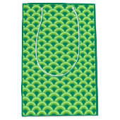 Art Deco golfpatroon - jade groen Medium Cadeauzakje (Voorkant)