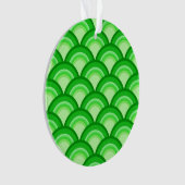 Art Deco-golfpatroon - jade-groen Ornament (voorkant)