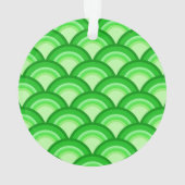 Art Deco-golfpatroon - jade-groen Ornament (achterkant)