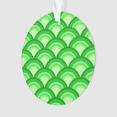 Art Deco-golfpatroon - jade-groen Ornament (voorkant)