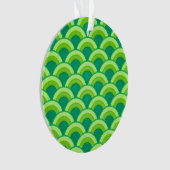 Art Deco golfpatroon - jade groen Ornament (voorkant)