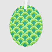 Art Deco golfpatroon - jade groen Ornament (voorkant)
