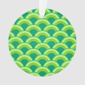 Art Deco golfpatroon - jade groen Ornament (voorkant)