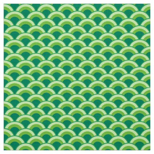 Art Deco-golfpatroon - jade-groen Stof (Swatch)