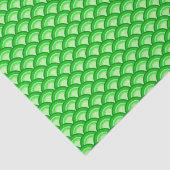 Art Deco-golfpatroon - jade-groen Tissuepapier (Detail)
