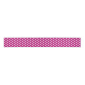 Art Deco-golfpatroon - magenta en roze Grosgrain Lint (Voorkant)