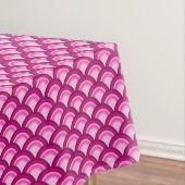 Art Deco-golfpatroon - magenta en roze Tafelkleed (Voorbeeld)