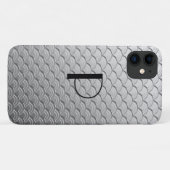 Art Deco golfpatroon - metallic zilver Hoesje-Mate Case-Mate iPhone Case (Achterkant (horizontaal))