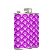 Art Deco golfpatroon - paars en orchidee Heupfles (Rechts)