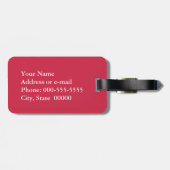 Art Deco-golfpatroon - rood en fuchsia Bagagelabel (Achterkant horizontaal)