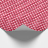 Art Deco-golfpatroon - rood en fuchsia Cadeaupapier (Hoek)