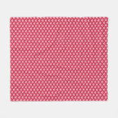 Art Deco golfpatroon - rood en fuchsia Fleece Deken (Voorkant (Horizontaal))
