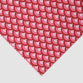 Art Deco-golfpatroon - rood en fuchsia Tissuepapier (Detail)