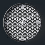 Art Deco-golfpatroon - zwart-wit<br><div class="desc">Een Art Deco-patroon gebaseerd op het traditionele golfpatroon dat vaak in Japanse textielproducten wordt gezien,  in zwart,  wit en grijs</div>