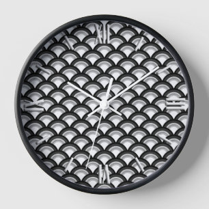 Art Deco-golfpatroon - zwart-wit