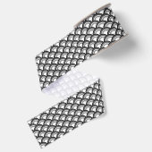 Art Deco-golfpatroon - zwart-wit Grosgrain Lint (Achterkant)