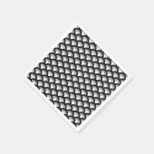 Art Deco-golfpatroon - zwart-wit Servet (Hoek)