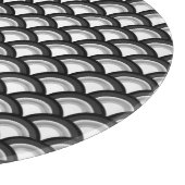 Art Deco-golfpatroon - zwart-wit Snijplank (Hoek)