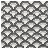Art Deco-golfpatroon - zwart-wit Stof (Close Up)