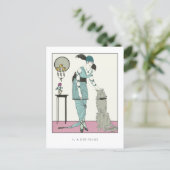 Art Deco Gose Hond  Mode Briefkaart (Staand voorkant)