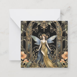 Art Deco Gothic Fairy Kaart Notitiekaartje