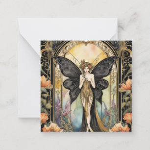 Art Deco Gothic Fairy Kaart Notitiekaartje