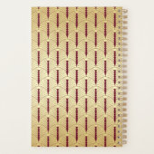 Art Deco Goud Bourgogne Elegante Gatsby Bruiloft Planner (Achterkant)