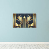 Art Deco Goud Canvas Afdruk (Insitu (Houten vloer))