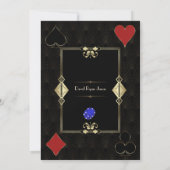 Art Deco Goud Casino Night Poker Man Verjaardag  Kaart (Achterkant)