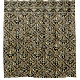 Art Deco Goud Douchegordijn