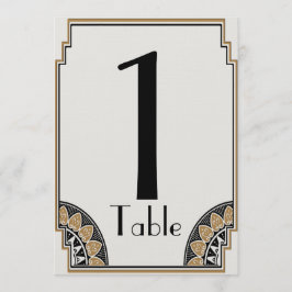 Art Deco Goud Elegant Tafelnummer