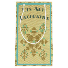 Art deco goud en blauwgroen Franse decoratieve kun Klein Cadeauzakje