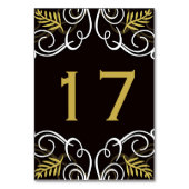 Art Deco Goud Feestelijk Foliage  Chique Vakantie Kaart (Voorkant)