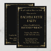 Art Deco Goud Folie Bruiloft Feest Uitnodigingen (Voorkant / Achterkant)