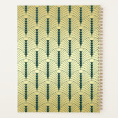 Art Deco Goud Groen 1920s Elegante Gatsby Bruiloft Planner (Achterkant)