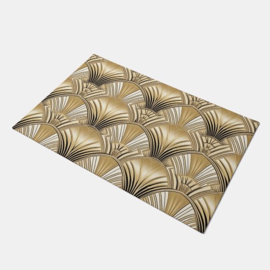 Art deco goud ivoor patroon deurmat (Schuin)