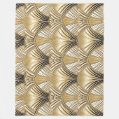 Art Deco goud ivoor patroon Fleece Deken (Voorkant)