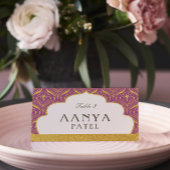 Art Deco Goud Mundap Arch Bruiloft Escort Naam Plaatskaartje