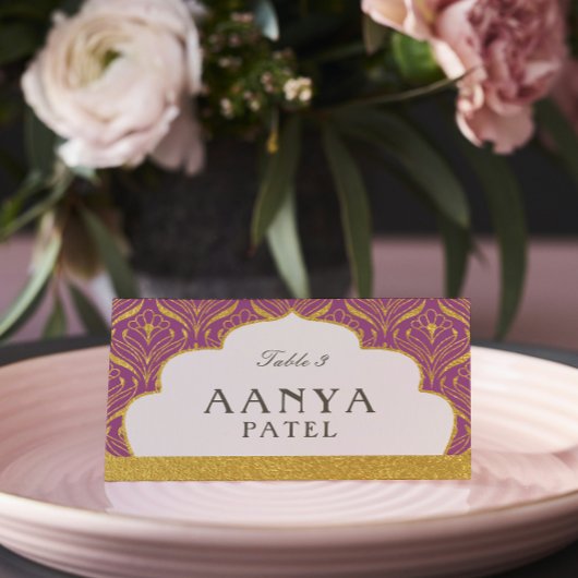 Art Deco Goud Mundap Arch Bruiloft Escort Naam Plaatskaartje