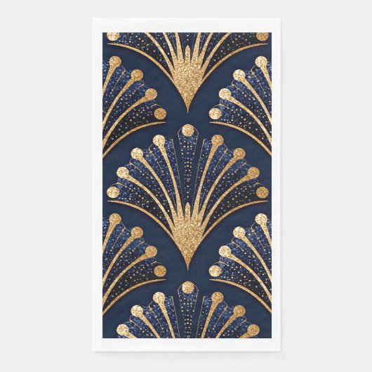 Art Deco Goud Patroon Servet (Voorkant)