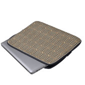 Art Deco Goud Patroon Vintage Laptop Sleeve (Voorkant onderkant)